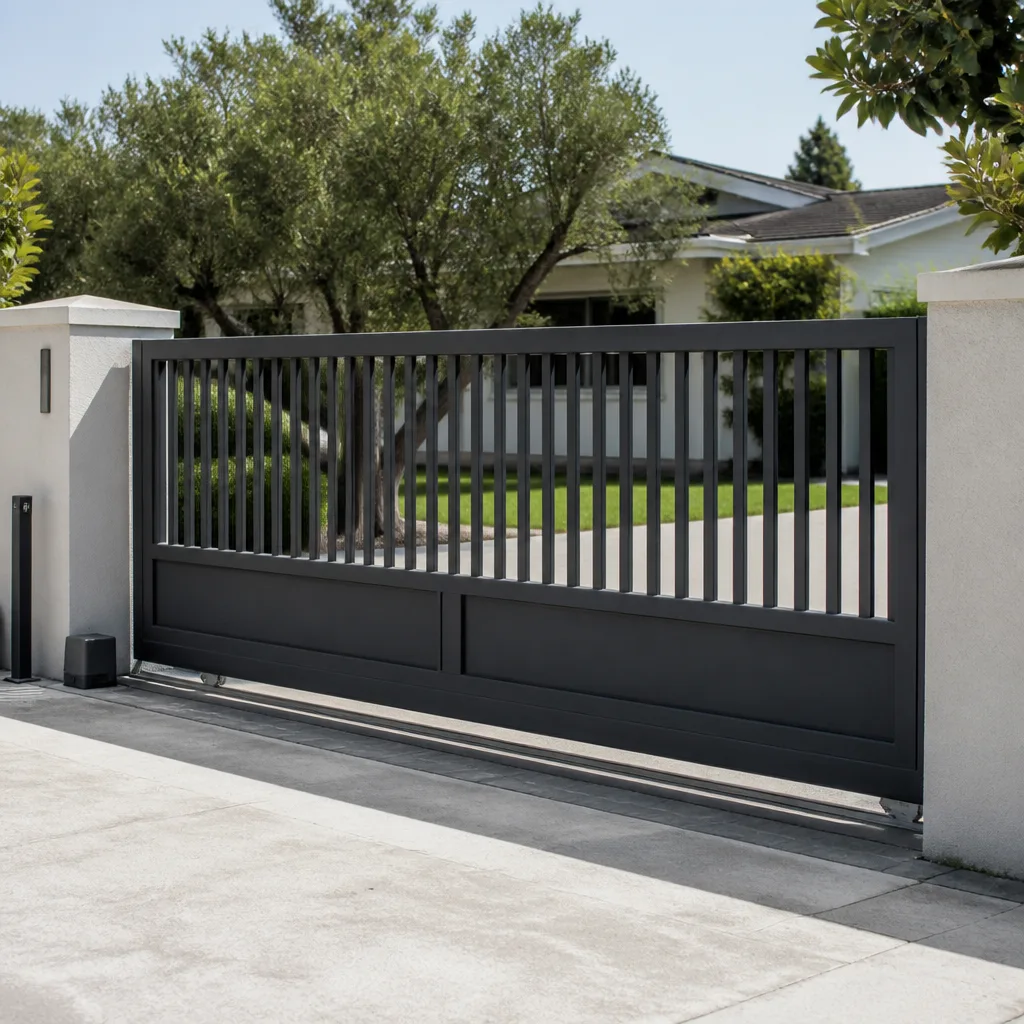 Sliding driveway gates