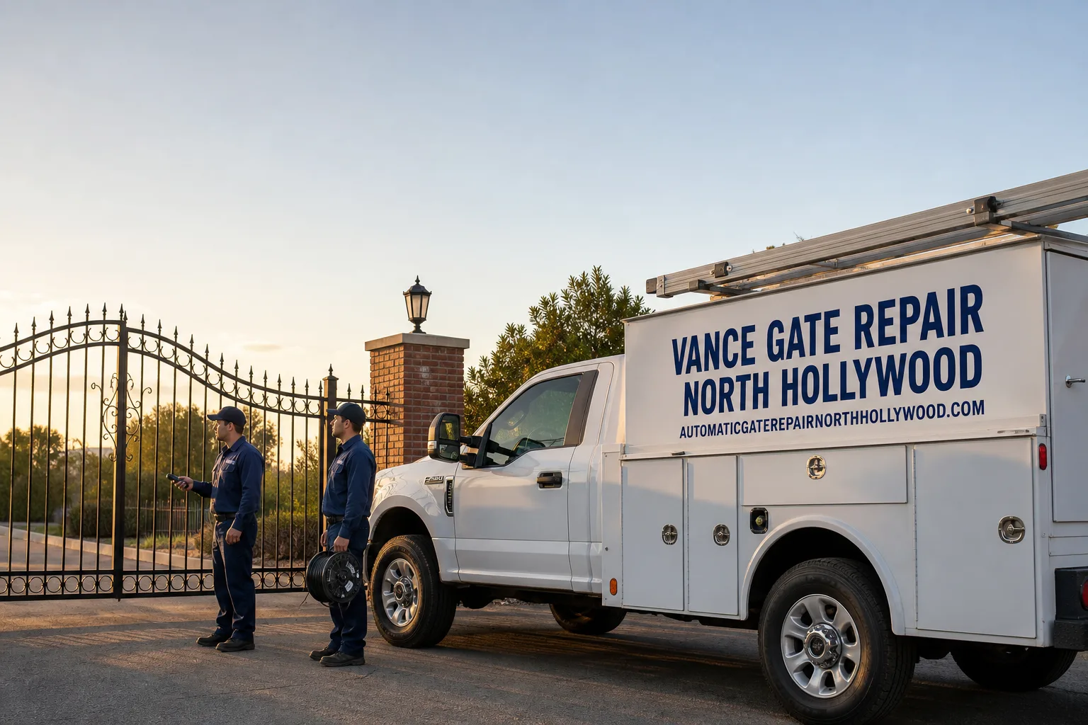 Vance Gate Repair North Hollywood gate repair service vehicle and crew in North Hollywood, CA